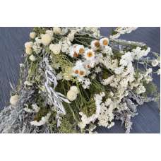 Dried White Garden Flower Bouquet