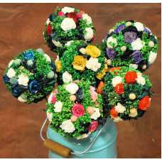 Dried Mini Flower Decor Balls Stemmed