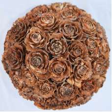 Pine Cone Rose Ball 6 inch