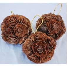 Mini Pine Cone Rose Balls