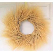 Natural Wheat Wreath - 19 inch