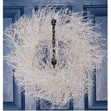 Decorative White Sparkle Twig Wreath