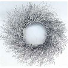 Silver Quail Brush Wreath