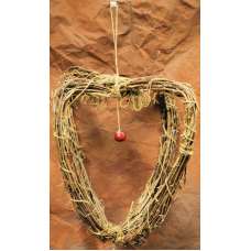 Grape Vine Heart Chandelier - wreath